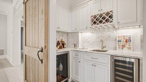 Private kitchen - Luxury Southold escape featuring a private pool, movie theater, gym, and... (Southold)