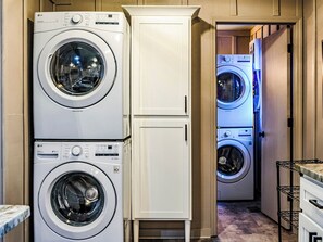 2 full size stacking washer and dryers