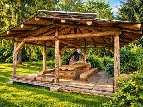 Traditional Wooden Cottage with private garden situated in Campu Cetatii