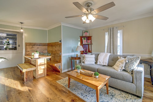 Walk to Town! West Liberty Home w/ Gazebo & Deck