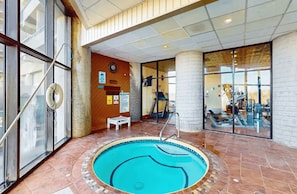 Soak your cares away in the inviting hot tub, then energize yourself in the adjacent fitness center whenever you need a refreshing escape. - Misty Mornings at Sugar Top (Sugar Mountain)