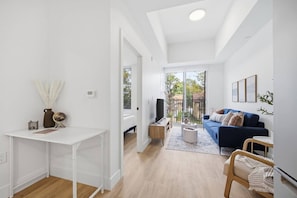 Living area - Upscale 1BR | Gym + Coworking Area + Balcony (Kitchener)
