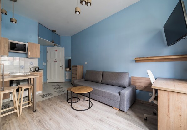 Living area - Wierzbięcice Homely Studio (Poznań)