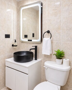 Bathroom - Ubicación&Confort: Bello Apt con Piscina-Lechería (Lechería)