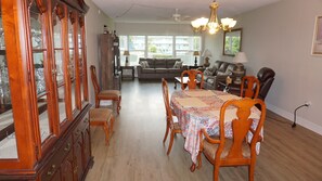 Dining - Ground Floor 1BR condo in St. Pete Beach: heated pools, shuffleboard & BBQ's. (St. Pete Beach)