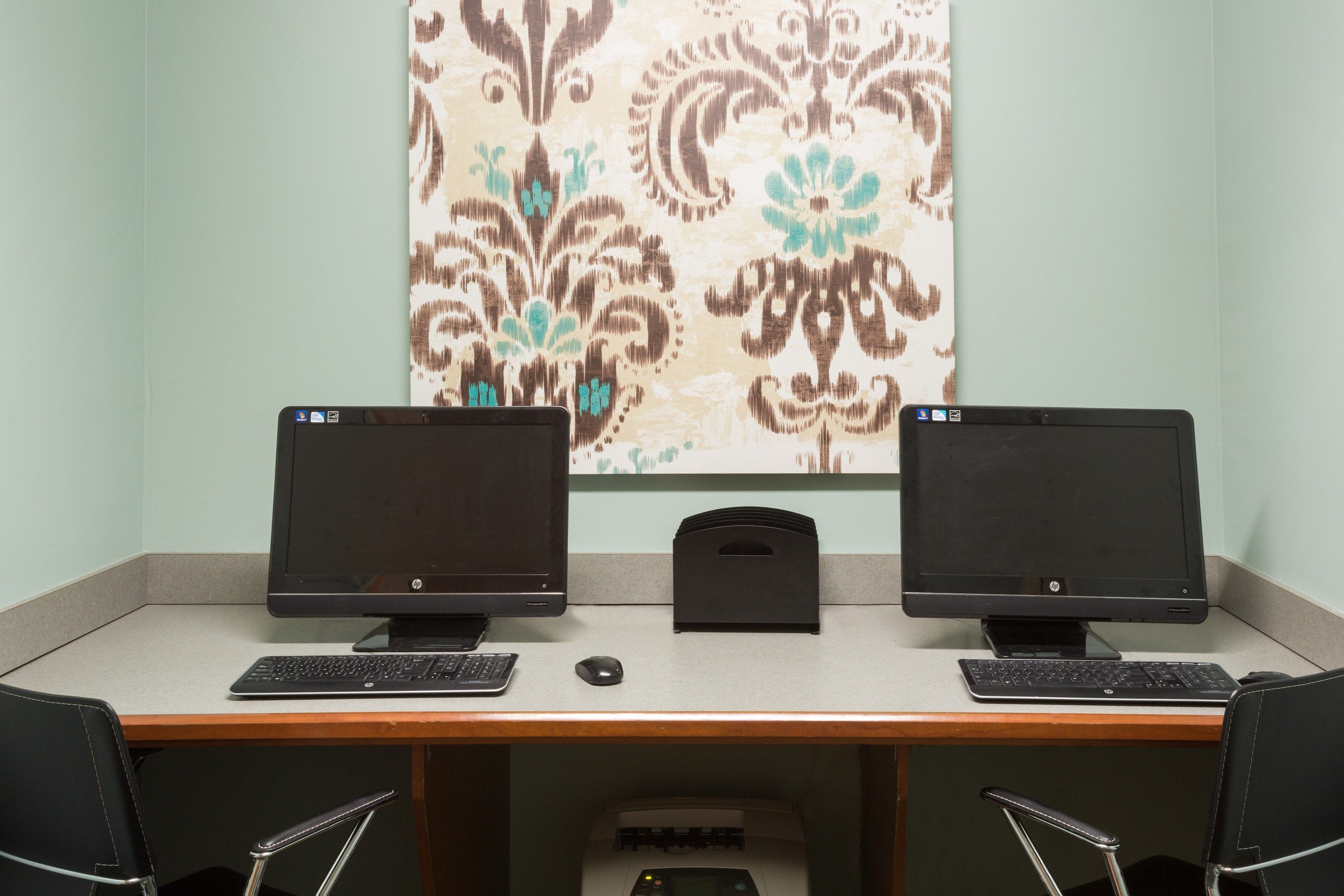 Get some work done in the business center.