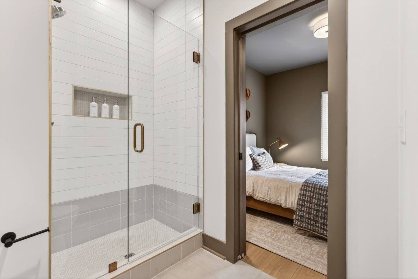Private en-suite bathroom attached to Bedroom 2, featuring a spacious walk-in shower.