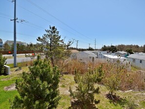 A residential area with houses, a road, and power lines. - Beachside 4BR Condo w/ Ocean Views + Pool Access! (Fenwick Island)