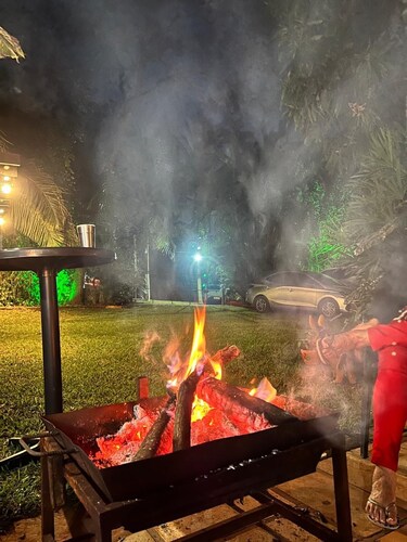Country house with heated pool and gourmet area in an apartment in Goiânia.