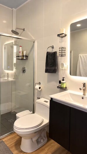 Bathroom - Modern Boquete Loft, Private Garden, Walk to Town, AC (Bajo Boquete)