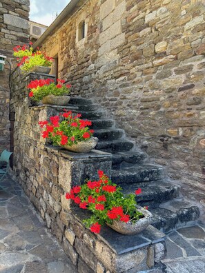 Exterior detail - L'Échappée Nature, a 17th-century Cévennes farmhouse—rated 3 stars (Les Vans)