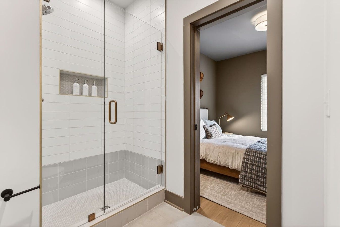 Private en-suite bathroom attached to Bedroom 2, featuring a spacious walk-in shower.