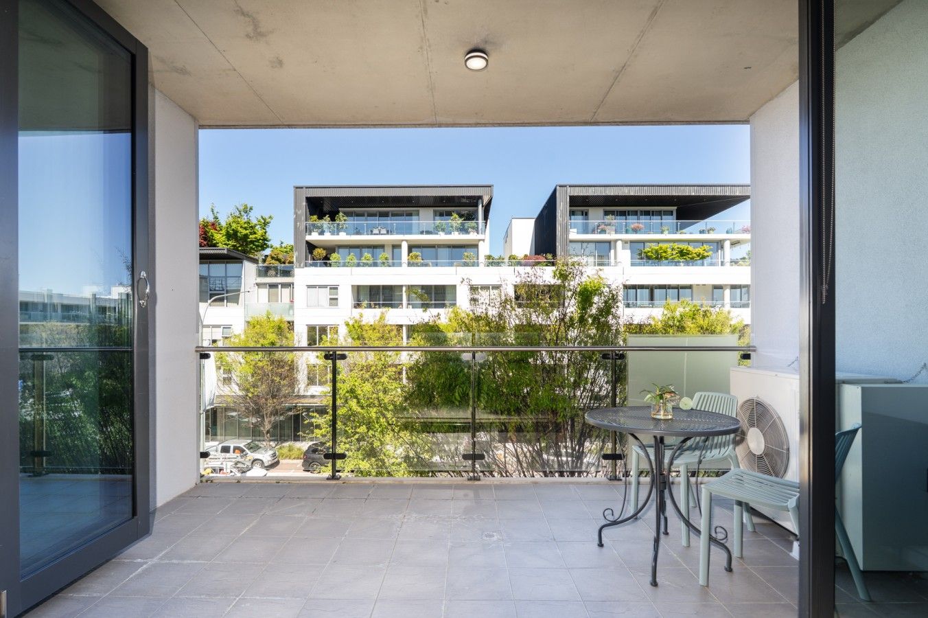 Step outside and enjoy the fresh air from the private balcony, a lovely spot to sit back, relax and take in the leafy surroundings.