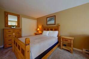 Studio | Sleeping Area/Bedroom | Queen Bed - Dreams in Steamboat Springs! Balcony, Heated Pool (Steamboat Springs)