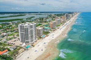 Aerial Photo - #1404 Seychelles Oceanfront Traffic Free Beach (Daytona Beach Shores)