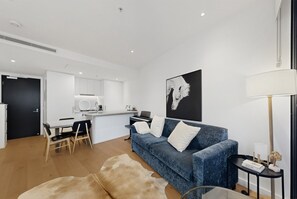 Living Room - High-Rise 1-Bed Apartment Near Brisbane CBD (Fortitude Valley)