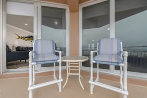 Balcony - #102 Blue Surf Luxury 2/2 Oceanfront Condo Traffic Free Beach (Daytona Beach Shores)