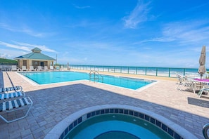 Pool/Hot Tub - #3303 Towers @ Ponce Inlet 3/3 Oceanfront condo Traffic Free Beach (Ponce Inlet)
