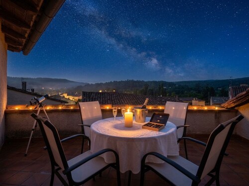 Stargazing Apartment with Terrace & Telescope in a Historic Sierra Village