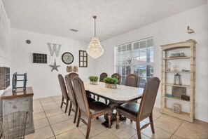 Large dining room. Dining table seats 8 - Modern Oasis in Port Charlotte, 5940 (Charlotte County)