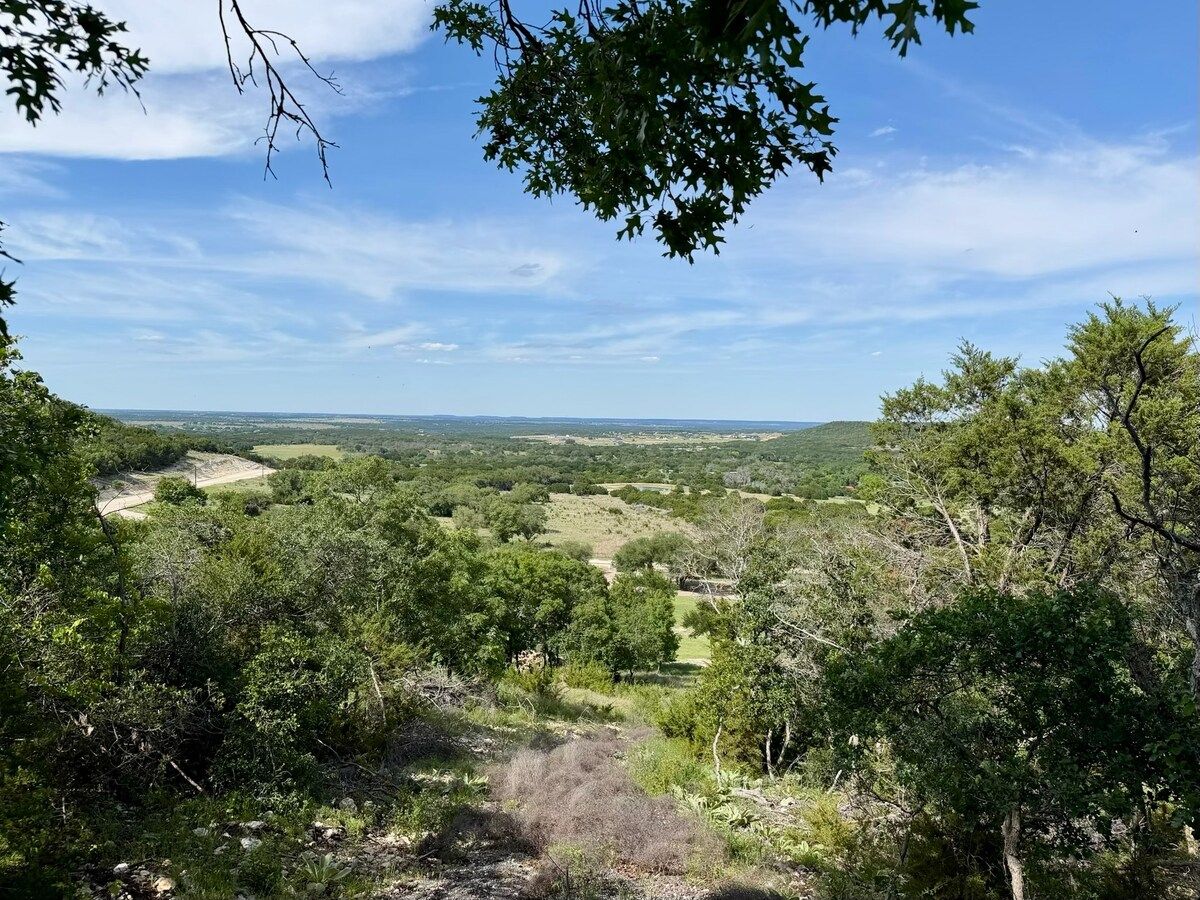A natural landscape with dense foliage and a clear sky.