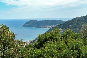 A coastal landscape with a view of the sea and hills. - Alassio-villa-sea-view (Alassio)