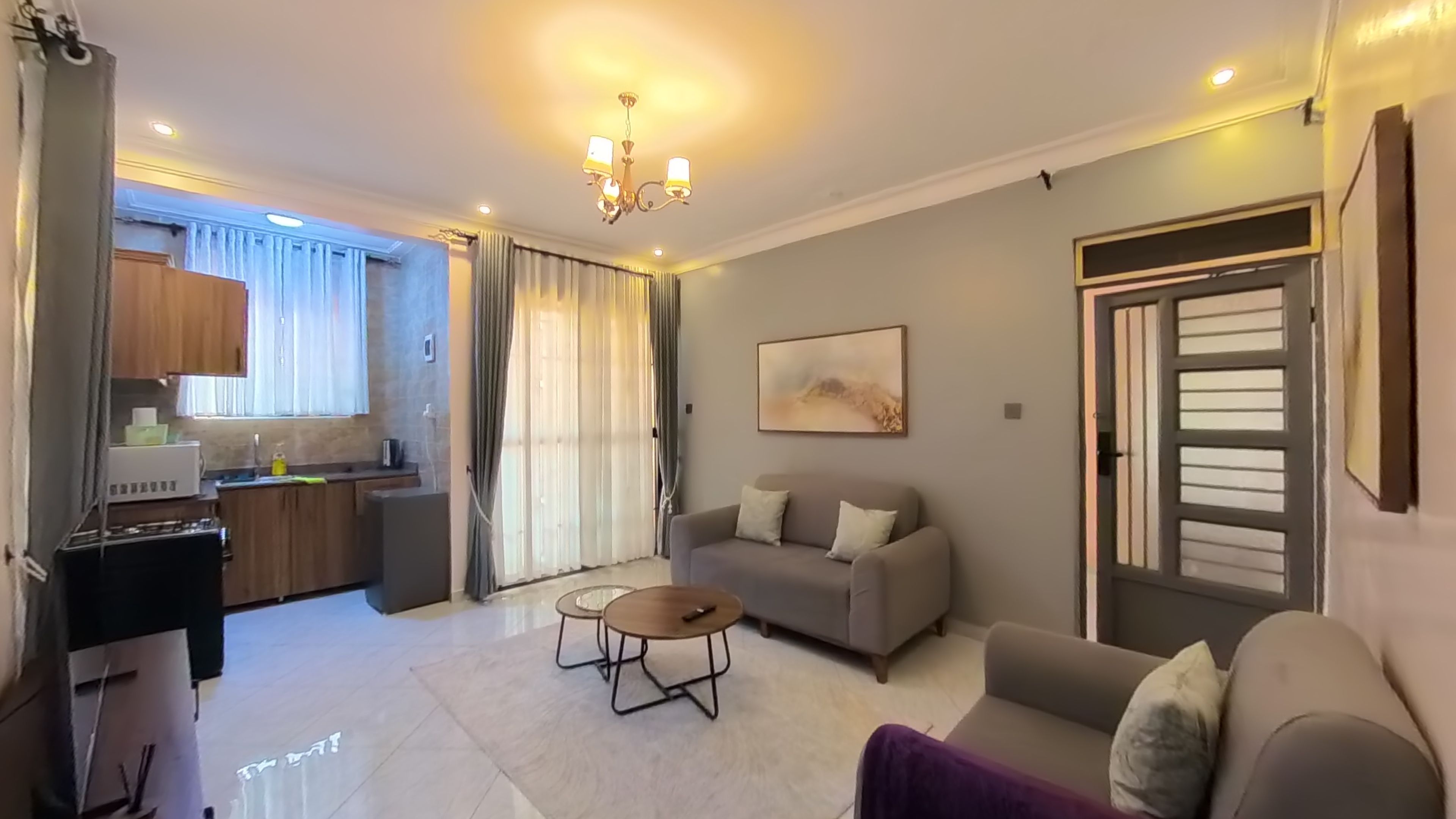 Living area - Calm & Peaceful 1Bedroom Apartment in Muyenga w/AC (Kampala)