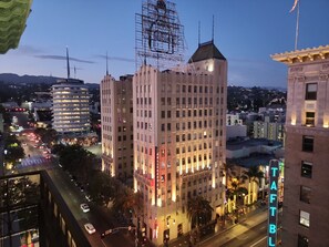 A multi-story building with a prominent entrance and a sign that reads 'TAFTBL.' - Penthouse Loft in the Grand historic Broadway Hollywood (Los Angeles)