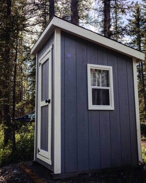 Your private outdoor washroom is just steps from the dome.