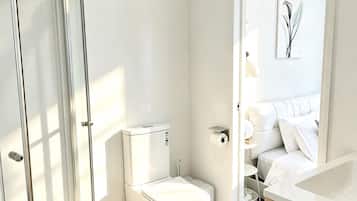 Your private bathroom is right beside the bedroom, making mornings simple and giving you a little extra privacy.