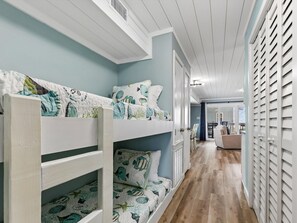 Hallway Bunks - Sleeping For Two - Oceana | Community Pool + Close Beach Proximity Coastal Condo (Carolina Beach)