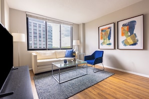 Living area - Stunning 1 Bed with Luxury Amenities (White Plains)