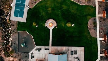 Aerial view of the property