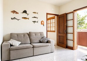 Living area - Apartamento em Ubatuba a 220m da Praia do Itagua (Ubatuba)
