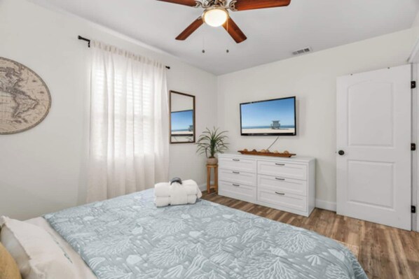 Smart TV in King bedroom