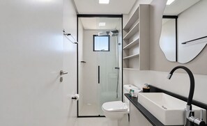 Bathroom - Apt. w/ Sea View 430m From the Beach Srm1601 (Itapema)