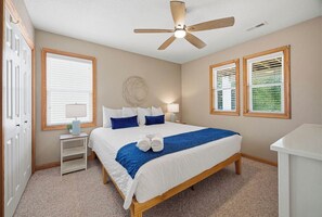 Mid-Level King Master Bedroom - Beach Please OBX | 1,550 ft to the beach | Private Pool, Hot Tub, and Dog Friendly (Corolla)