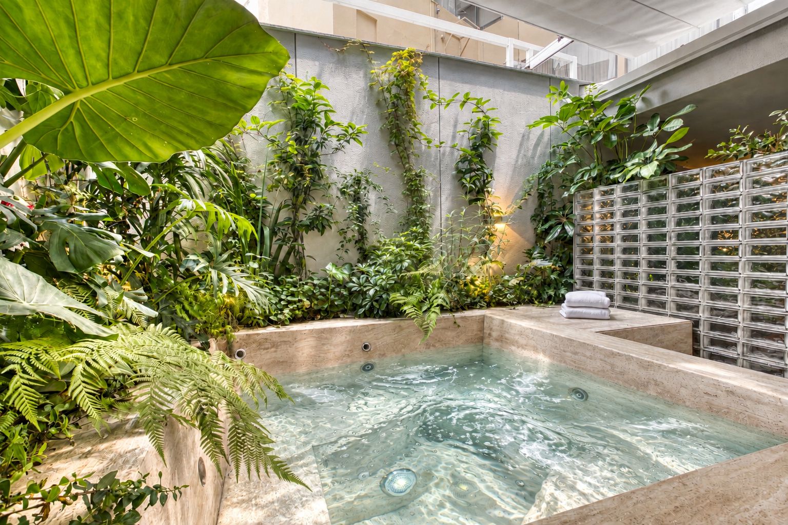 Bathtub spa indoor