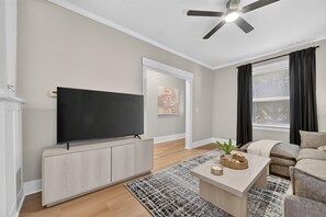 Living area - Comfort Calling | Renovated 4BR+ 2 Bath Near MSU (Lansing)