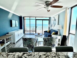 Living area - Angelfish Haven - Sands Oceanfront Luxury Condo (Myrtle Beach)