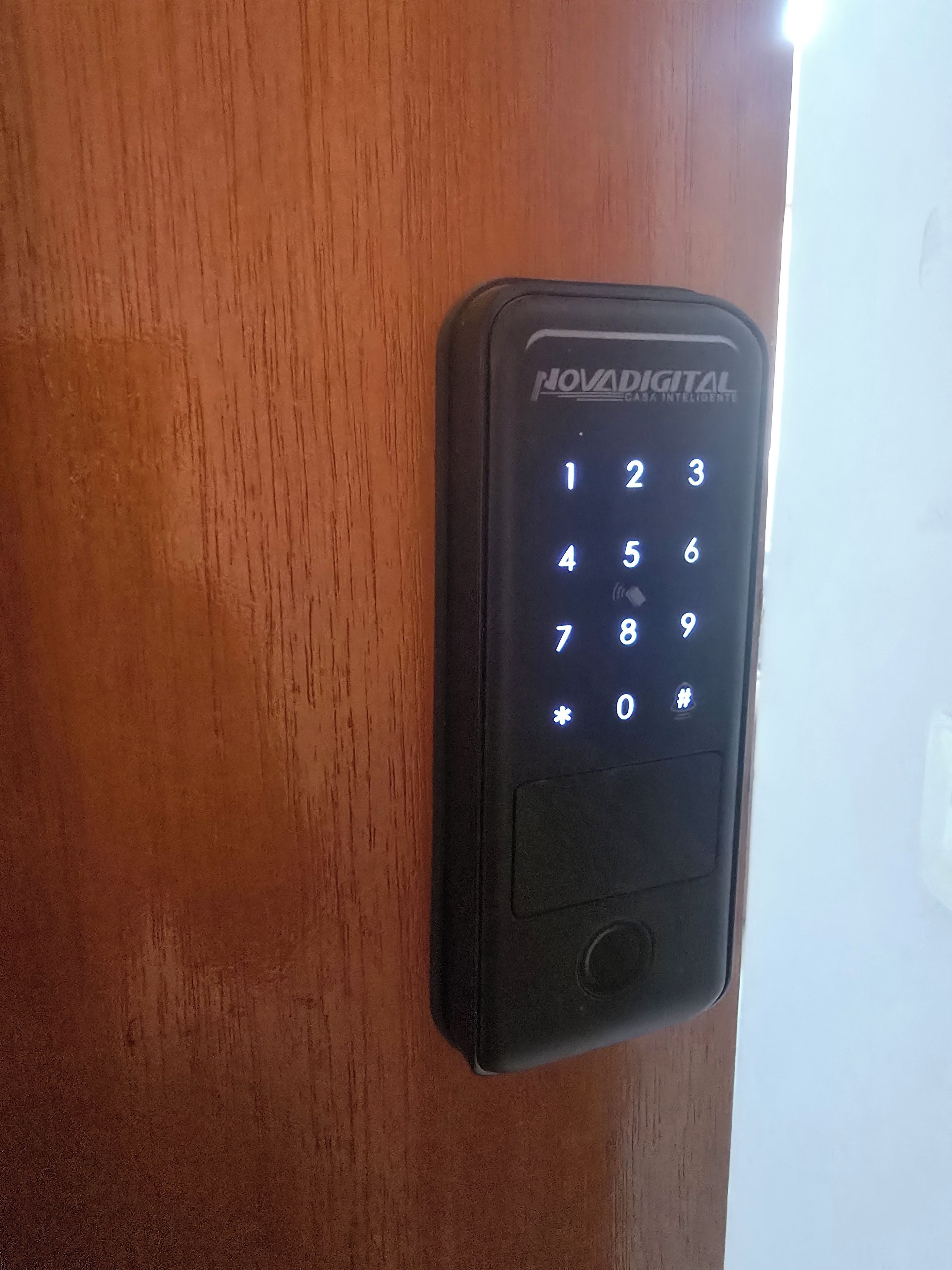 A Novadigital door keypad.