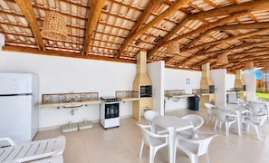 Outdoor dining - Well-located Apt. in Condo. w/ Pool Qdp0007 (Pirenópolis)