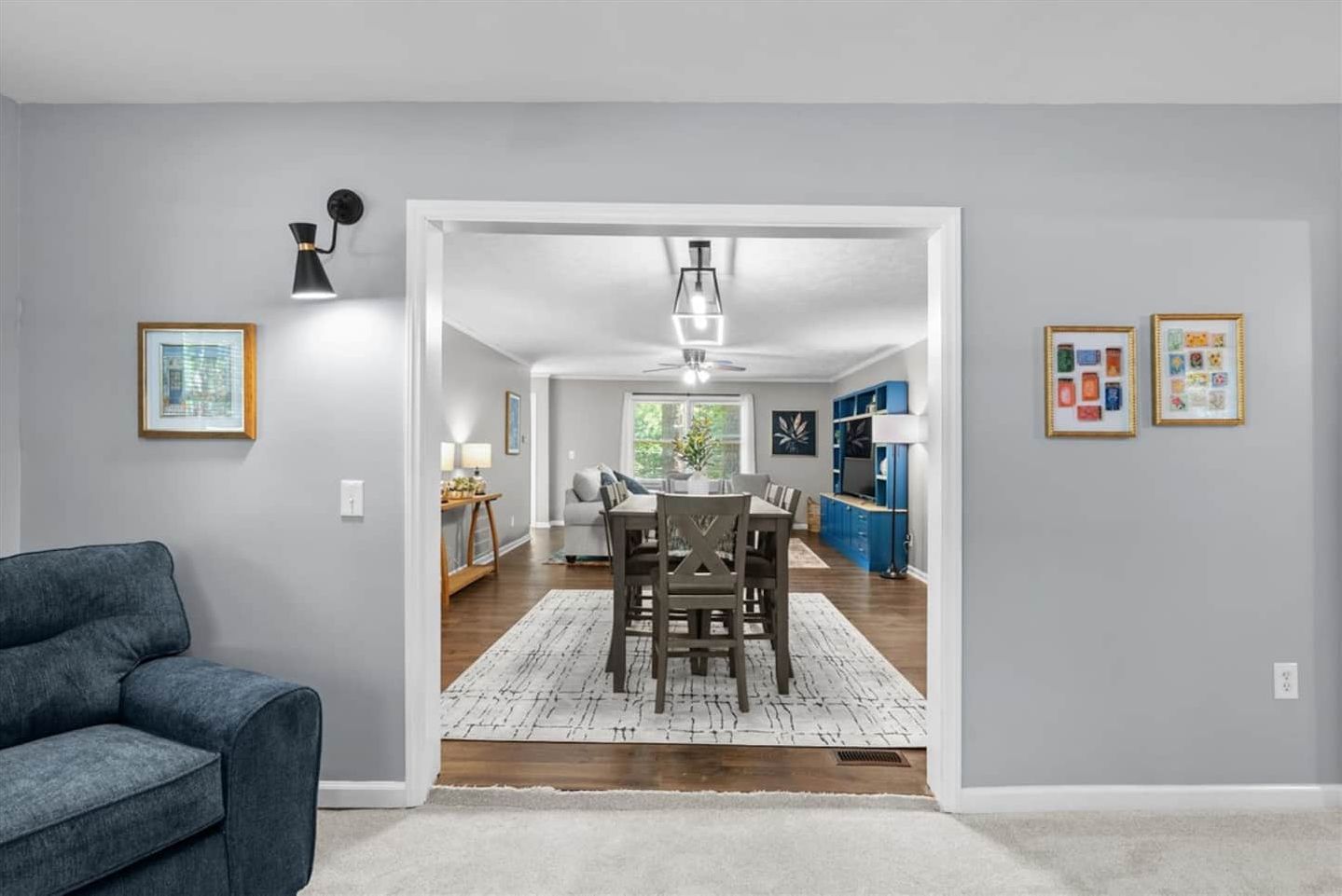Walk through to the dining table.