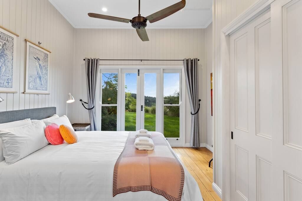 French doors in the Queen Bedrooms leading down into the garden