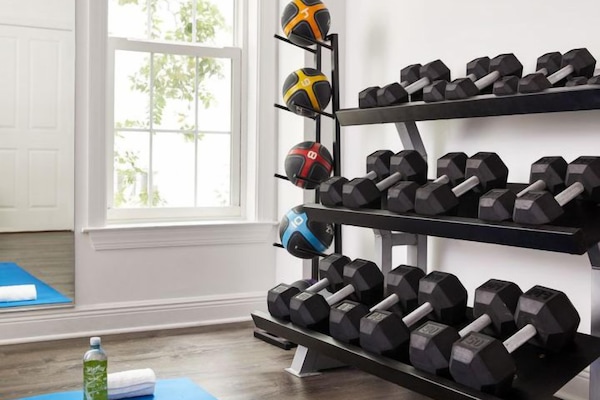 Recharge your body with bright, well-equipped fitness space.