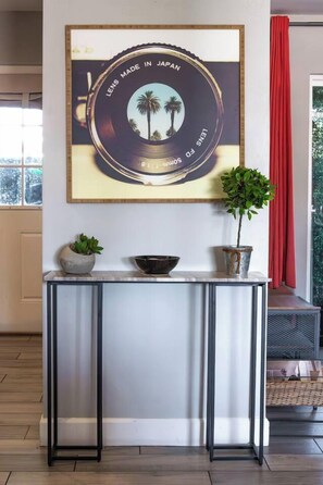 A stylish entryway sets the tone the moment you walk in, blending comfort with curated design - Hidden Oasis Near Old Town with Pool & More! (Scottsdale)