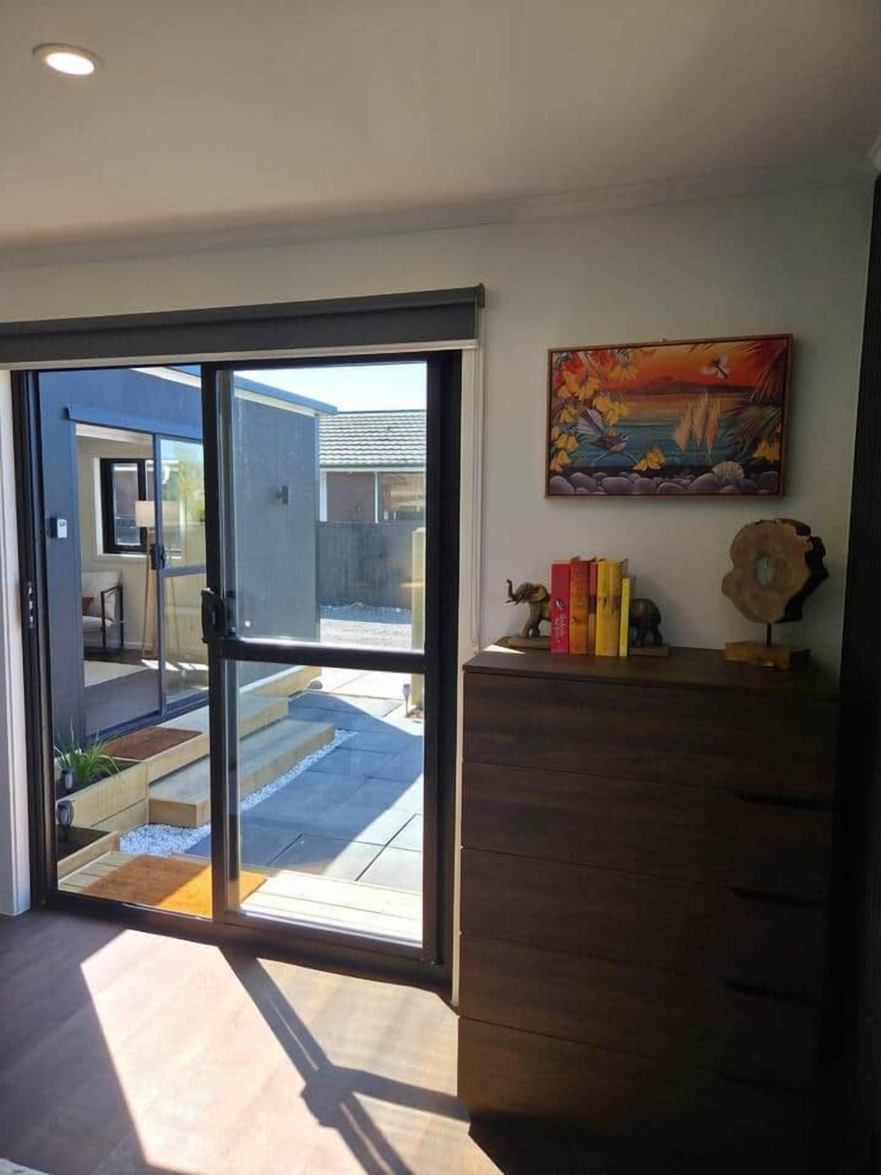 Sliding Door in Bedroom with Garden View