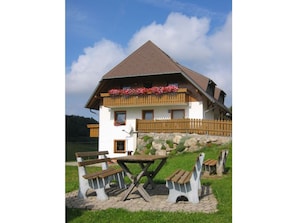 Outdoor dining - Holiday Apartment With 2 Bedrooms (Münstertal)