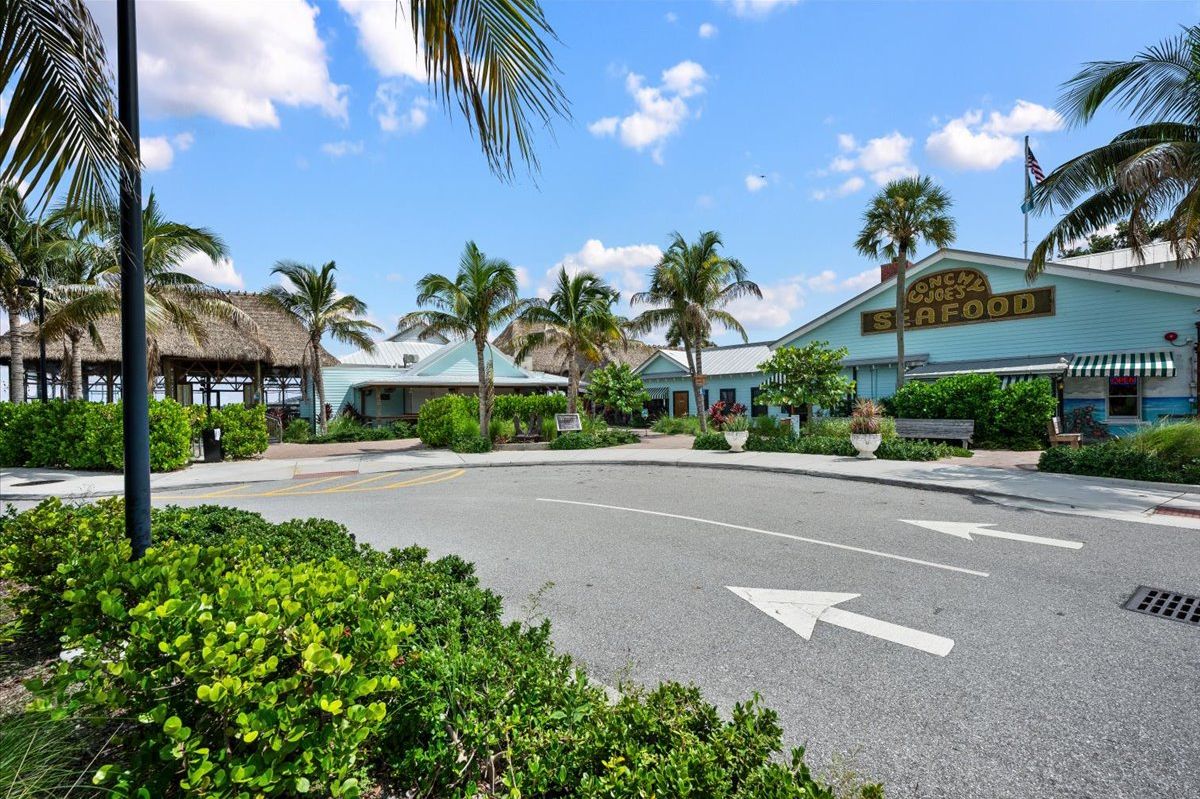 Walk to local seafood dining in a lush tropical island setting