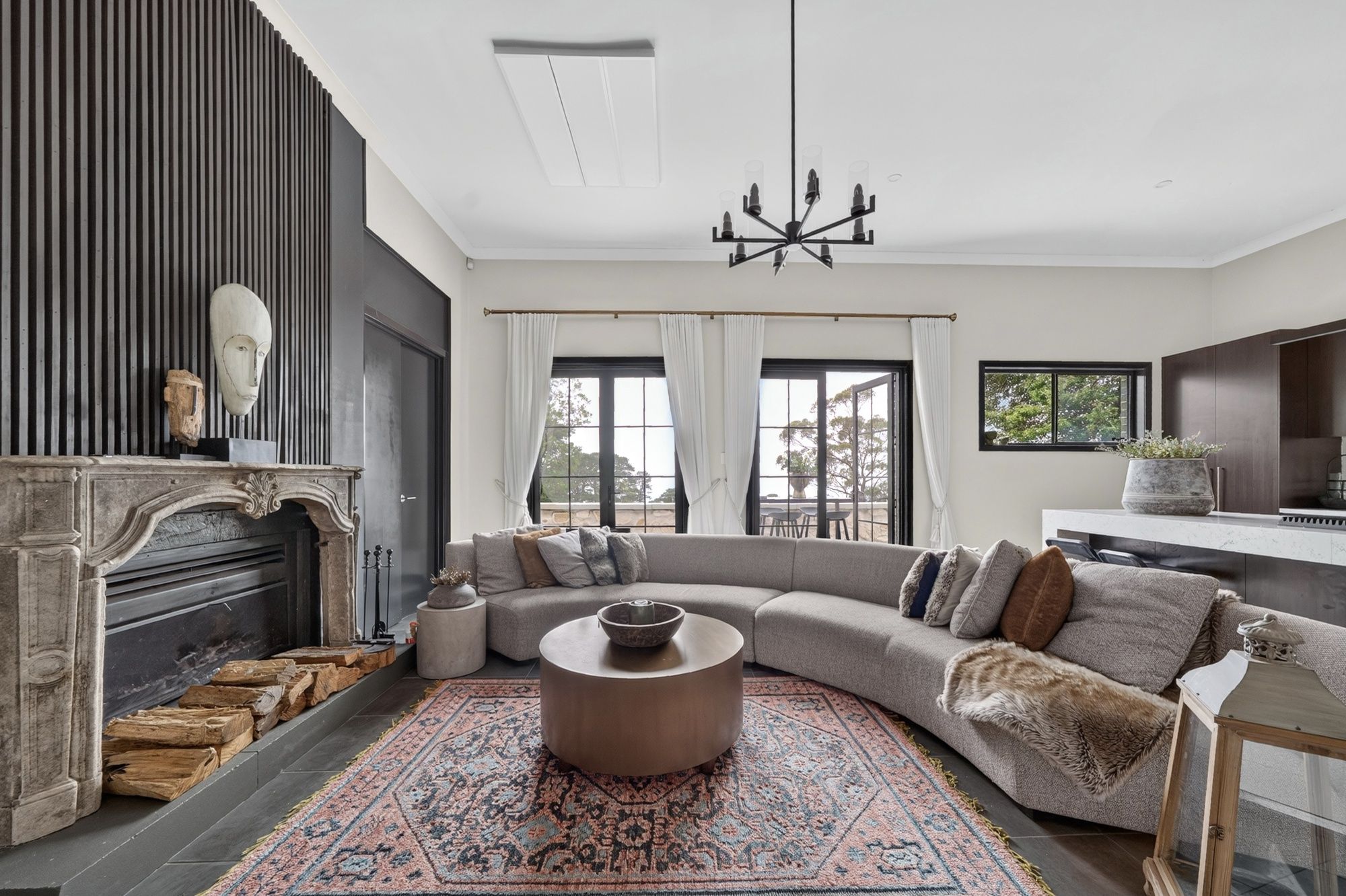 Living Room and Fireplace